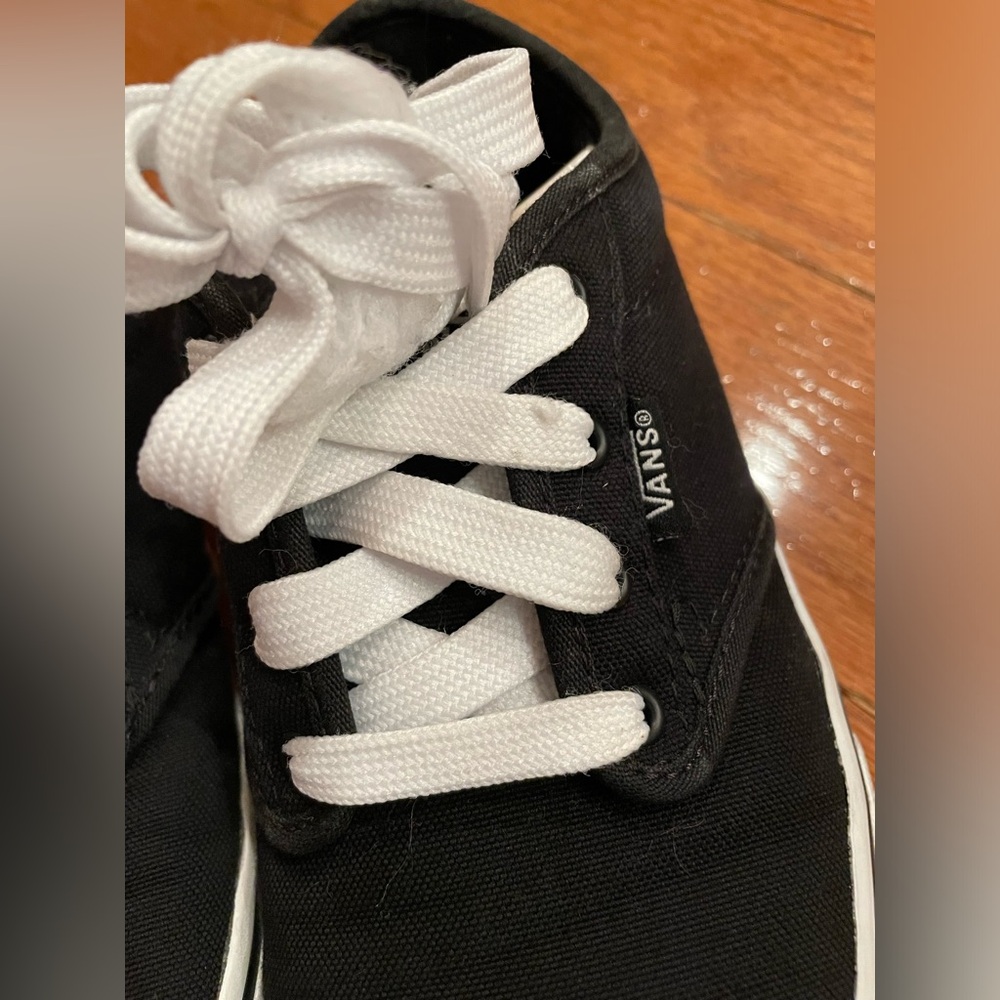 Vans Atwood Black and White Canvas Vans - Picture 2 of 10